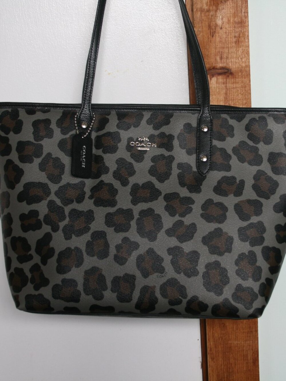 COACH Animal Print Tote Style Bag
